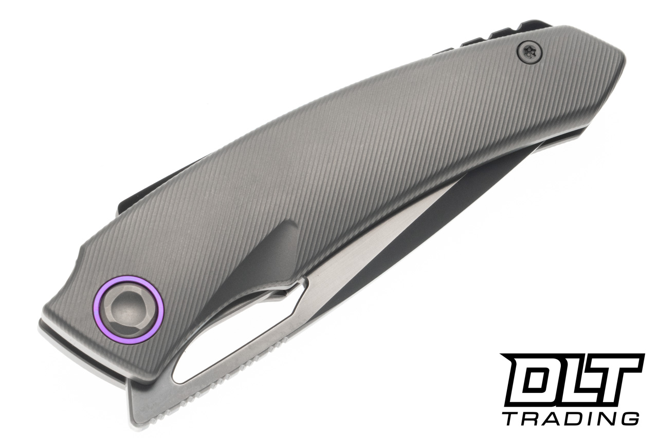 Poikilo Blade Tero - Milled Titanium - Pearlescent Stonewash M398