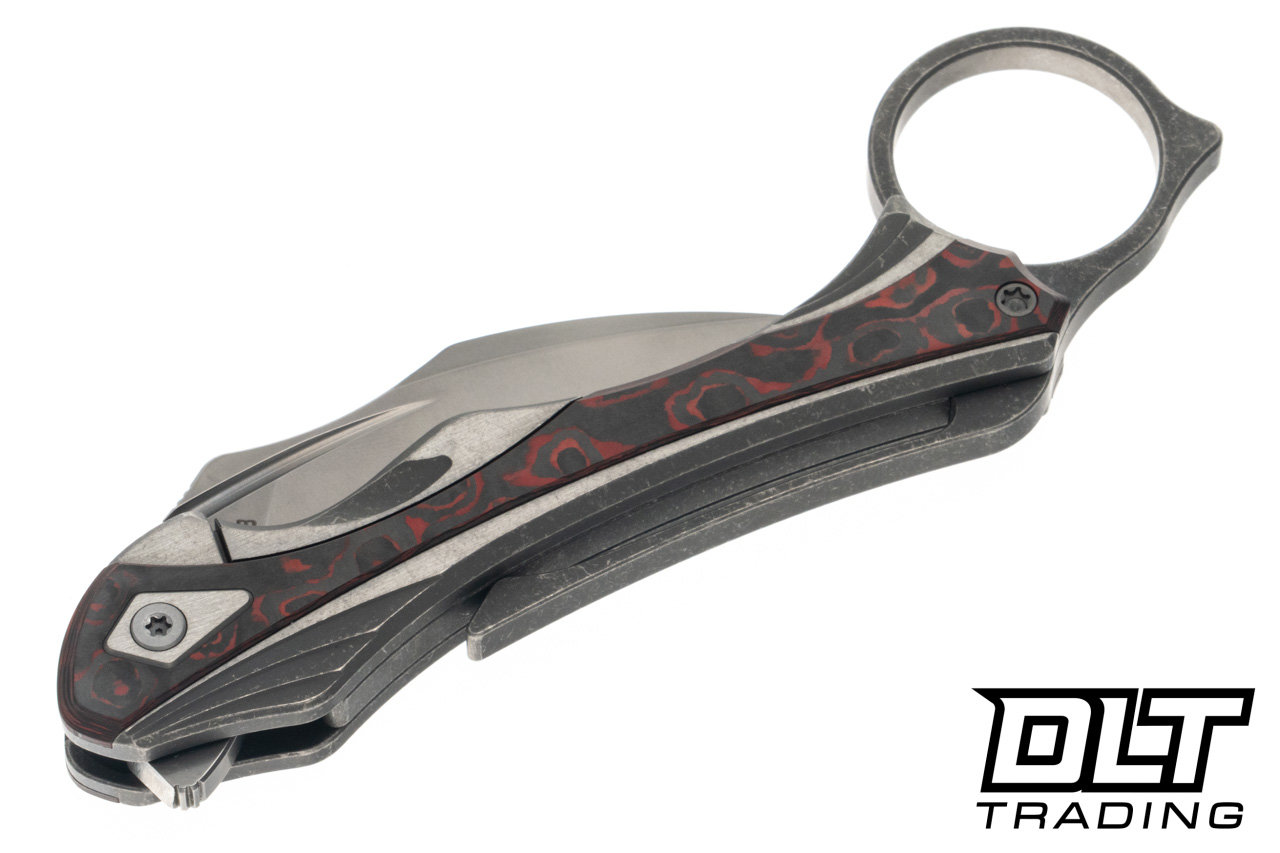 Poikilo Blade Thorny Devil - Two Tone Titanium - Red FatCarbon