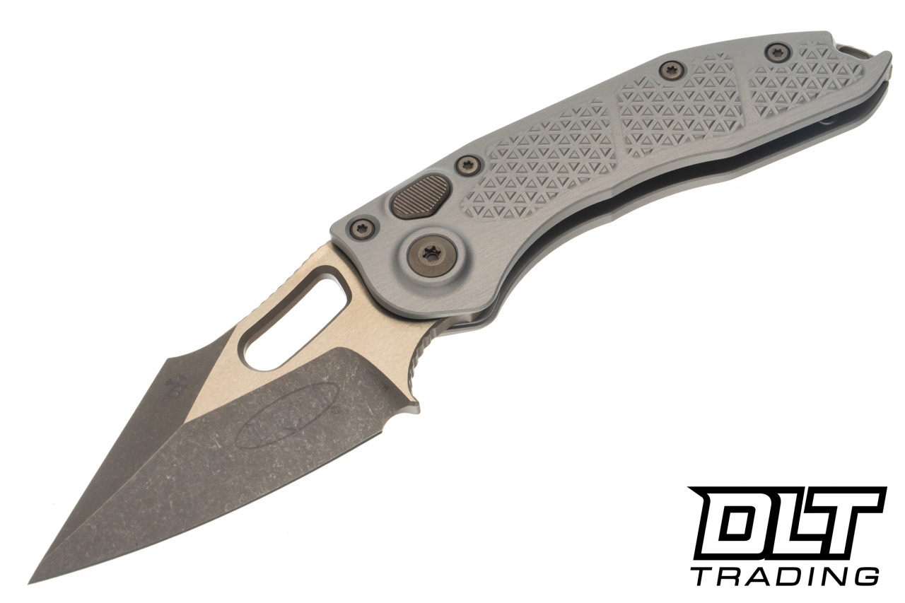 Microtech Stitch S/E - Natural Clear Handle - Two Tone Bronze