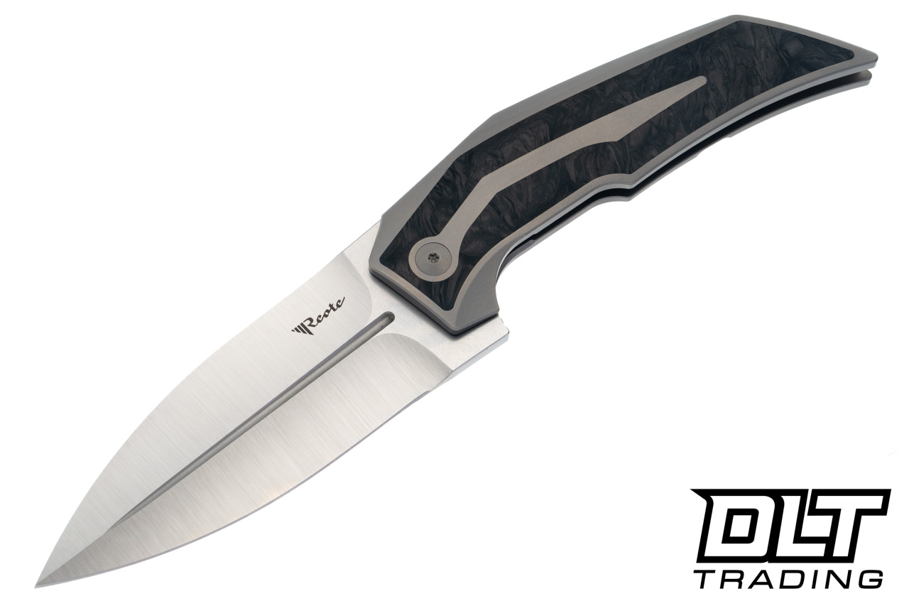 Reate T4000 - Belt Satin M390 Blade - Bead Blasted Titanium
