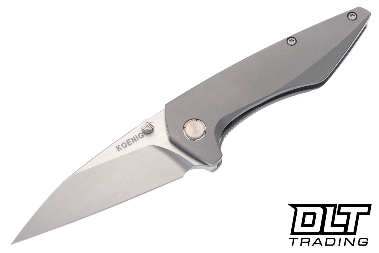 カナリィ Koenig Mini Goblin - Smooth Blasted Titanium - Burnished M390
