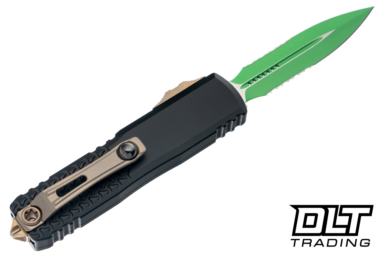 Microtech UTX-85 Gen IV D/E - Jedi Master Handle - Green Blade