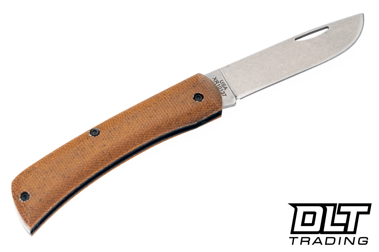 Case Crossroads XR Sod Buster Jr - Natural Canvas Micarta - Black