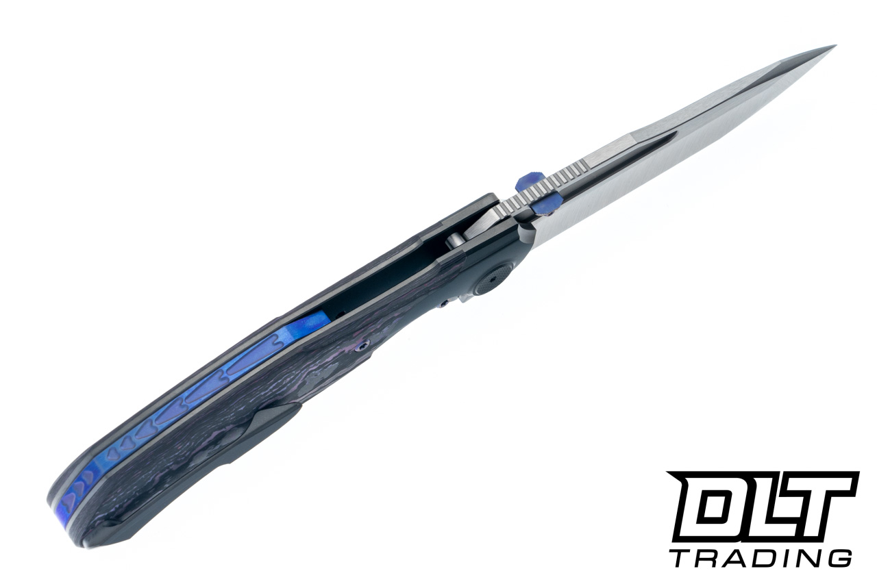 Null Knives Vandal - Black DLC Ti - Purple Haze FatCarbon Inlay