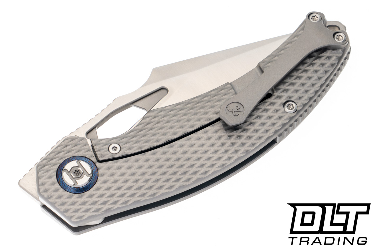 Kunwu Poon Padre - Diamond Texture Titanium - Satin S90V Blade