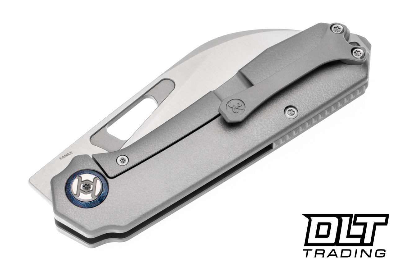 Kunwu Diablo - Orange Peel Titanium - Satin Vanax Blade - DLT Trading