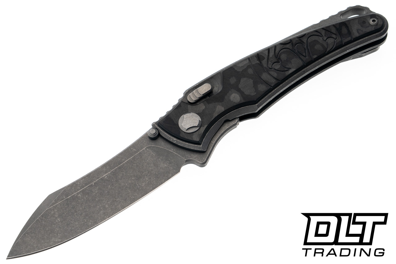 Hawk Knives Talon M390 - Titanium Handle - Black Camo FatCarbon