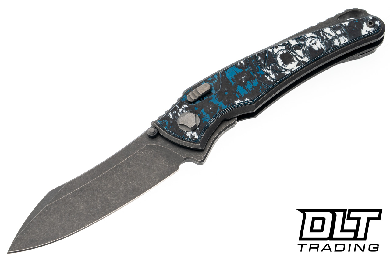 Hawk Knives Talon M390 - Titanium Handle - Frost FatCarbon Overlay