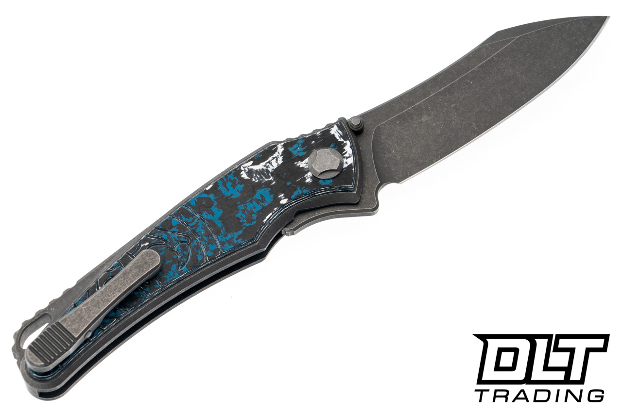 Hawk Knives Talon M390 - Titanium Handle - Frost FatCarbon Overlay