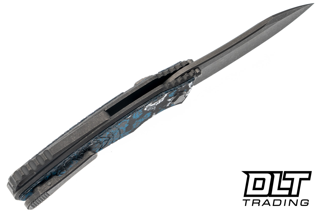 Hawk Knives Talon M390 - Titanium Handle - Frost FatCarbon Overlay