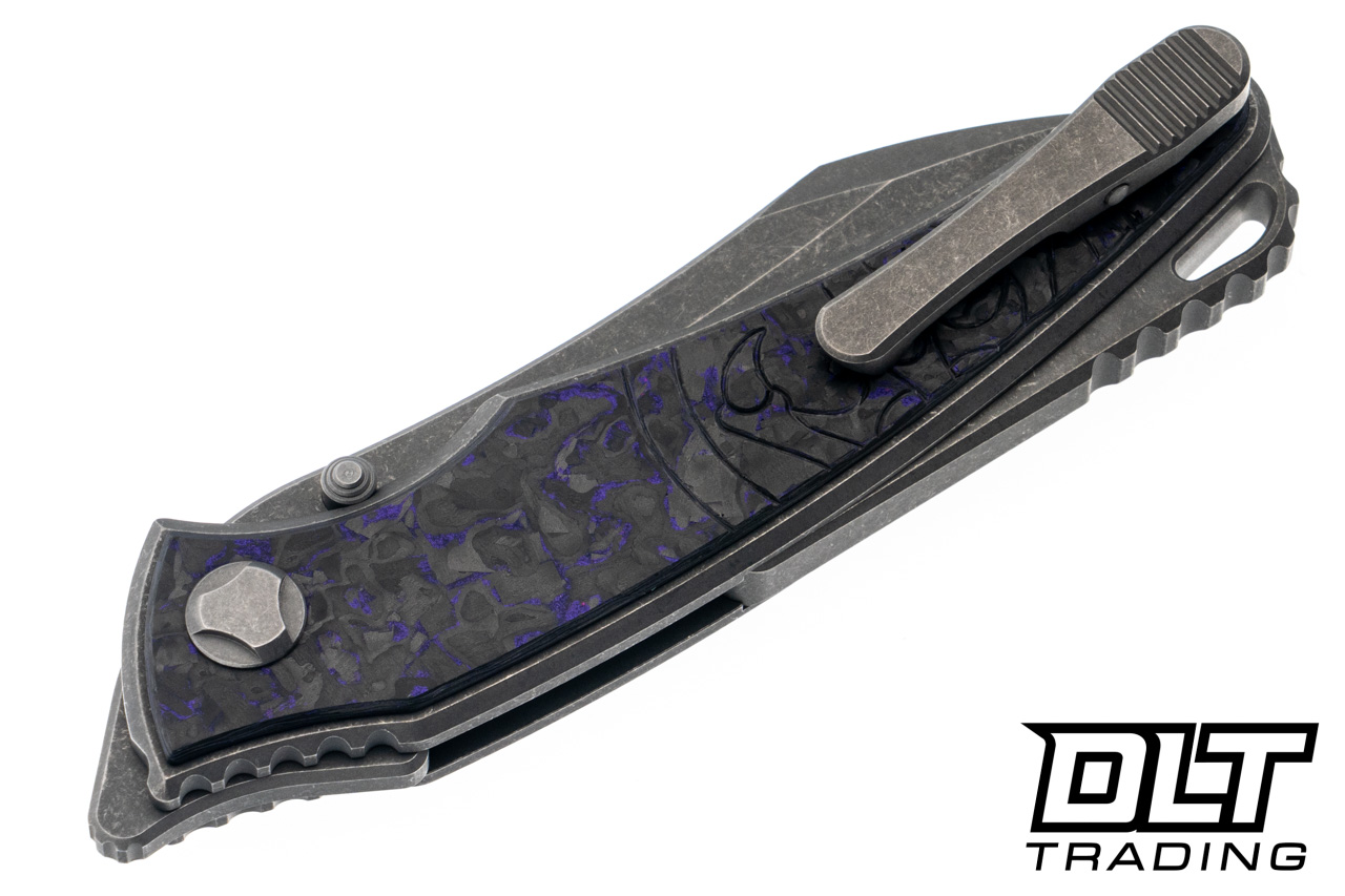 Hawk Knives Talon M390 - Titanium Handle - Purple TechnoCarbo