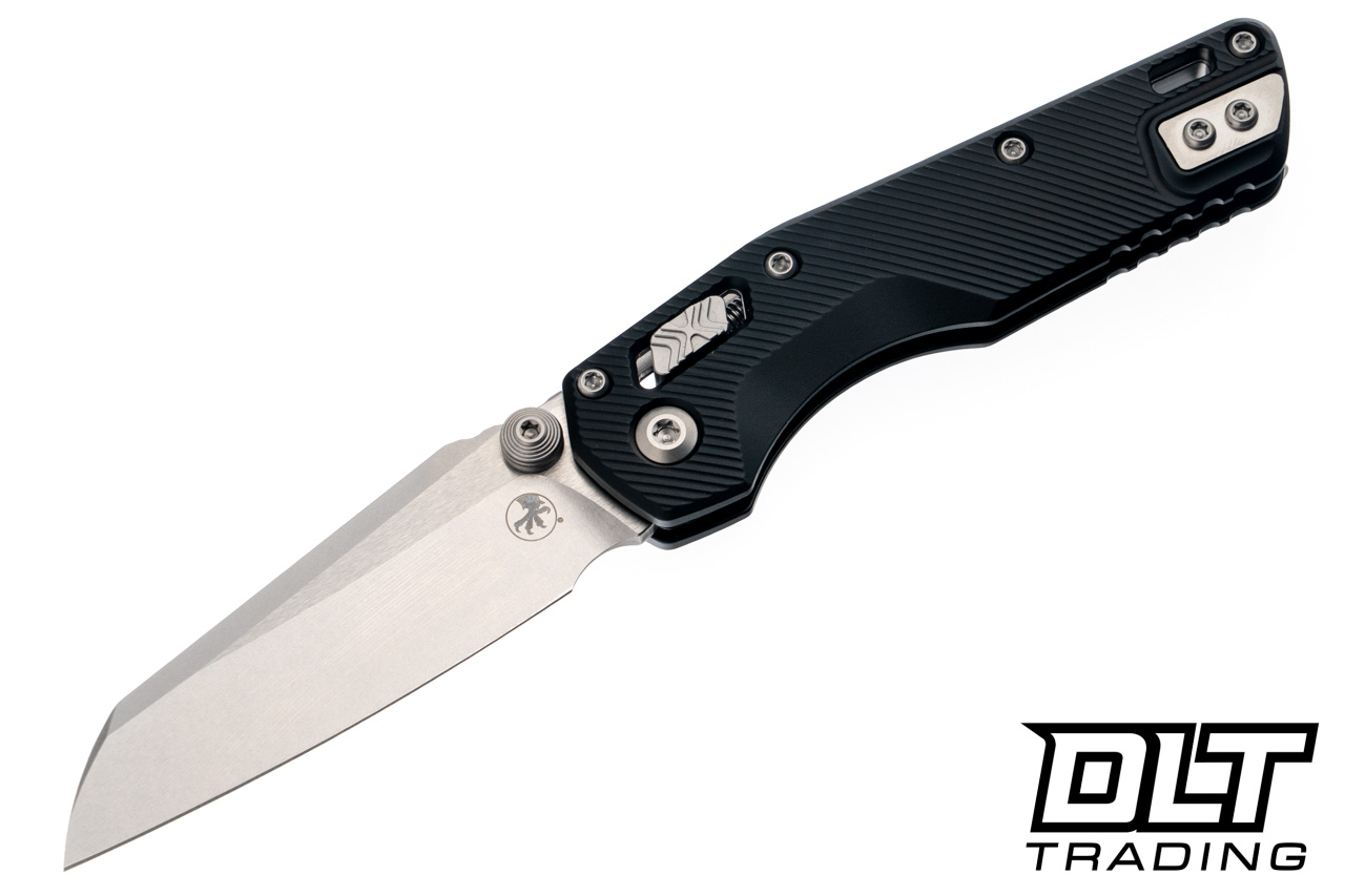Microtech MSI Mini Ram-Lok - Black Fluted Handle - Stonewash Blade