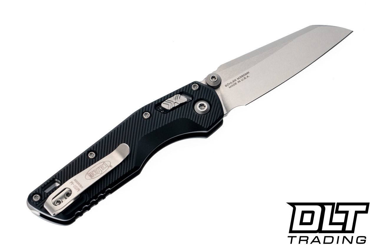Microtech MSI Mini Ram-Lok - Black Fluted Handle - Stonewash Blade