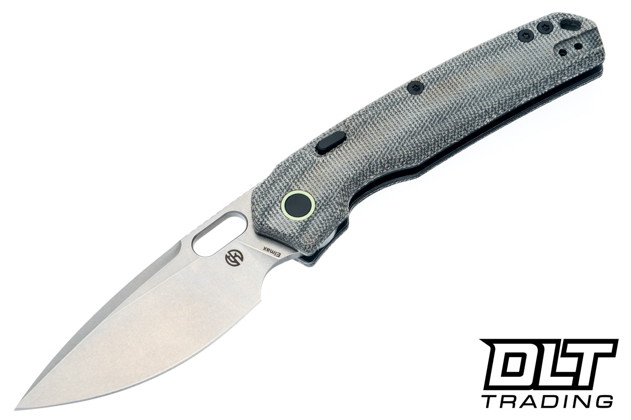 Vosteed Psyop - Black Micarta - Stonewash Elmax Drop Point Blade