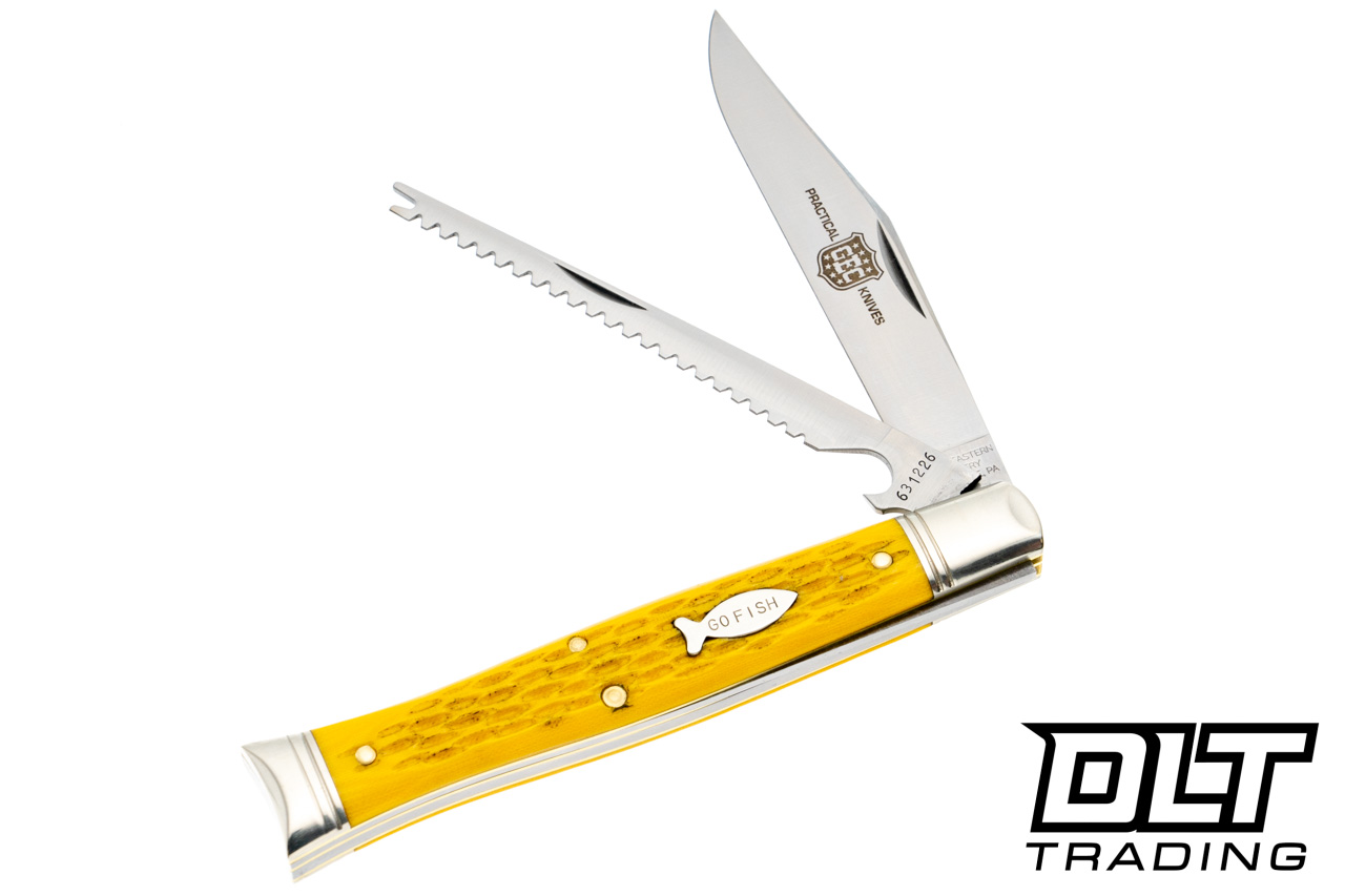 Great Eastern Cutlery - #63 Fish School Knife - Jigged Yellow