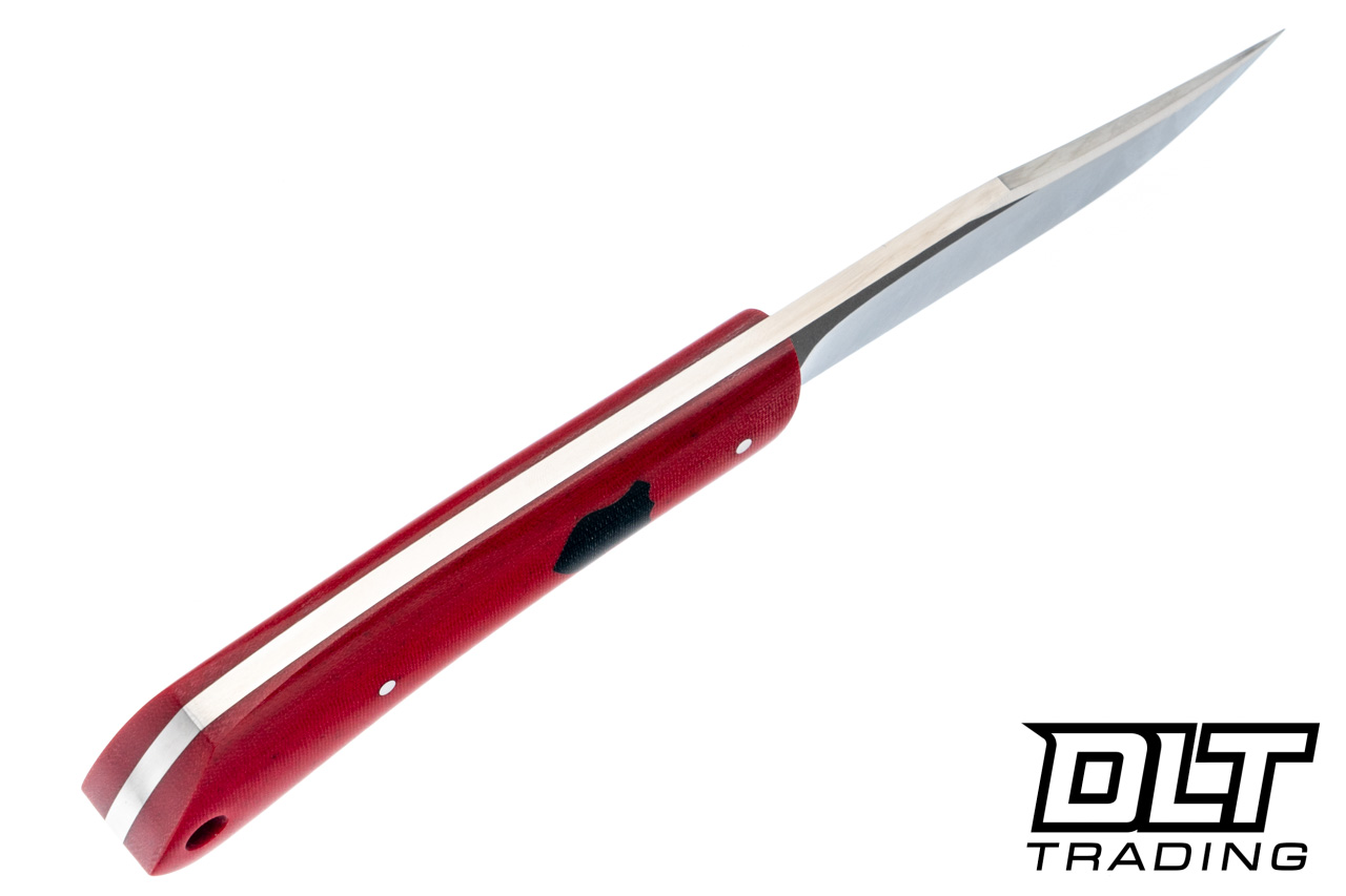 Hammer Down Forge Companion - Light Red Canvas Micarta - Black