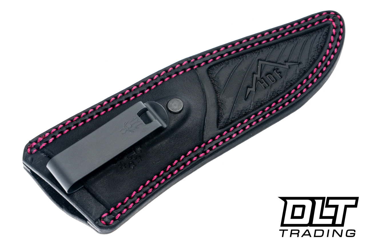 Hammer Down Forge Companion - Light Red Canvas Micarta - Black