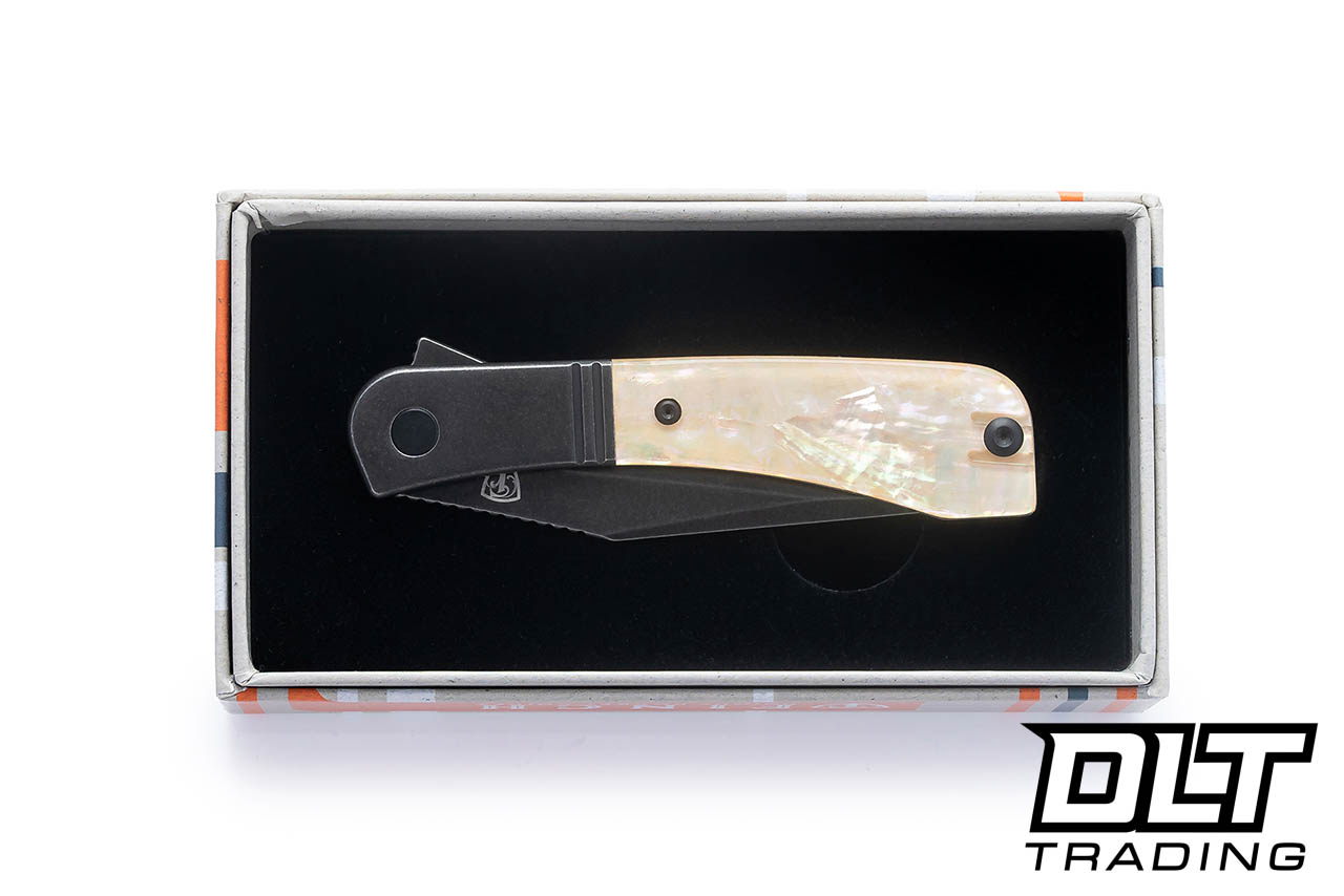 Finch Gooseneck - Mother of Pearl - Blackwashed 14C28N Blade - DLT
