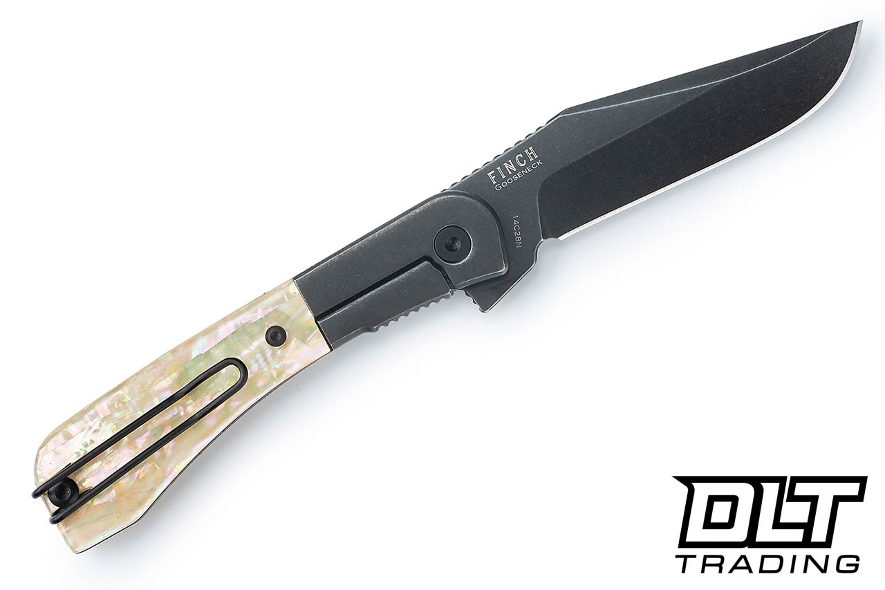 Finch Gooseneck - Mother of Pearl - Blackwashed 14C28N Blade - DLT