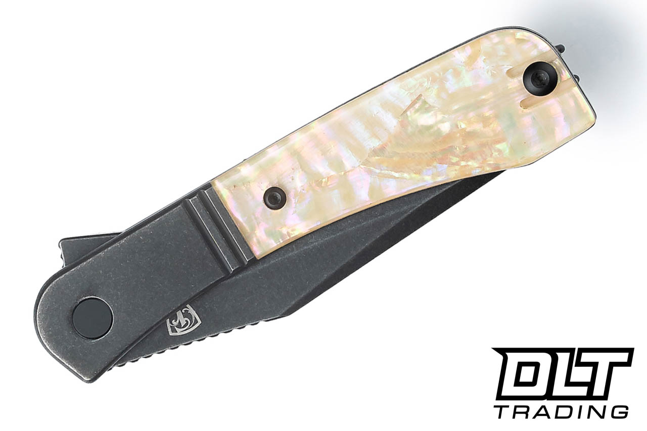 Finch Gooseneck - Mother of Pearl - Blackwashed 14C28N Blade - DLT
