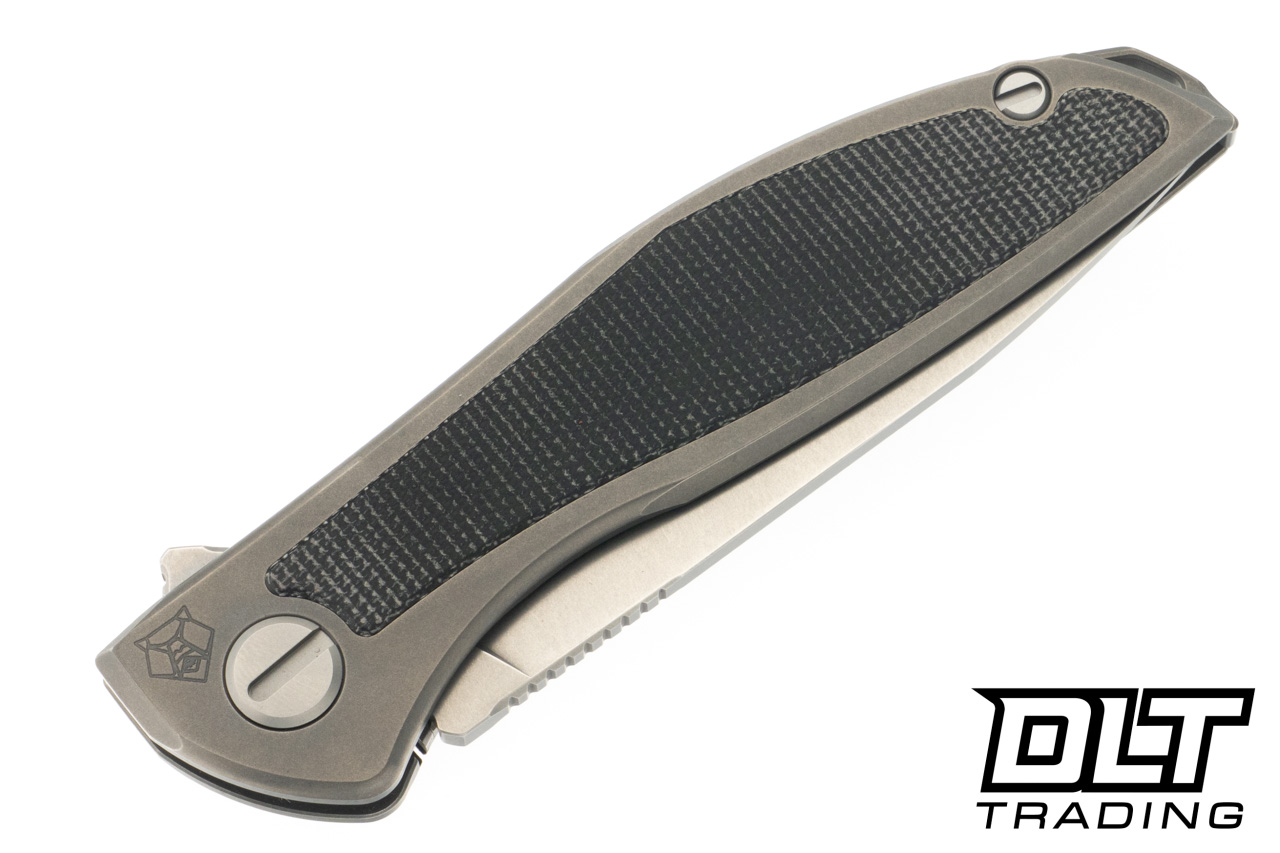 Shirogorov NeOn NL MRBS - Black Canvas Micarta - Elmax Blade - DLT