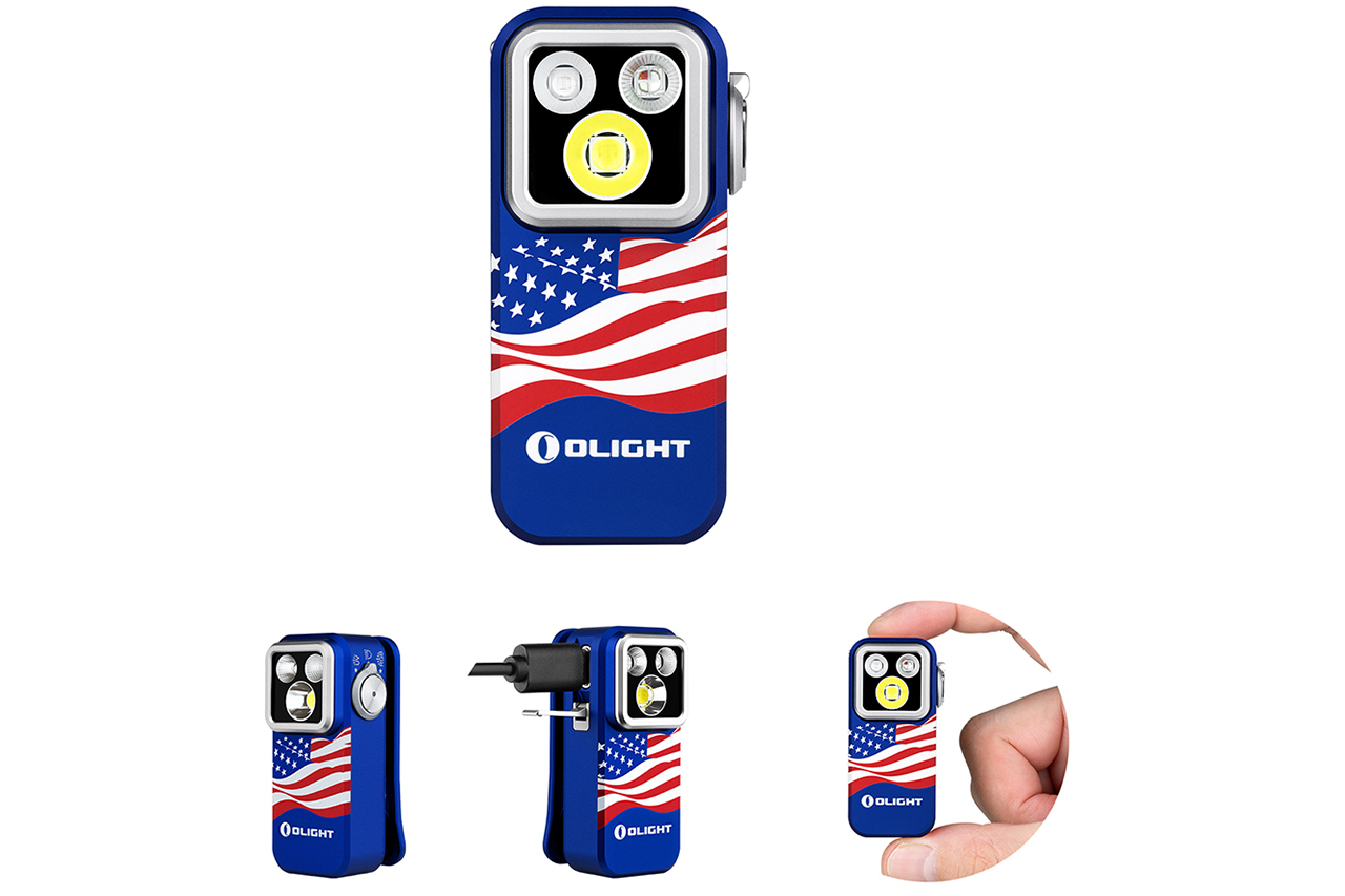 Olight Oclip Pro S Clip Flashlight - Stars & Stripes - DLT Trading