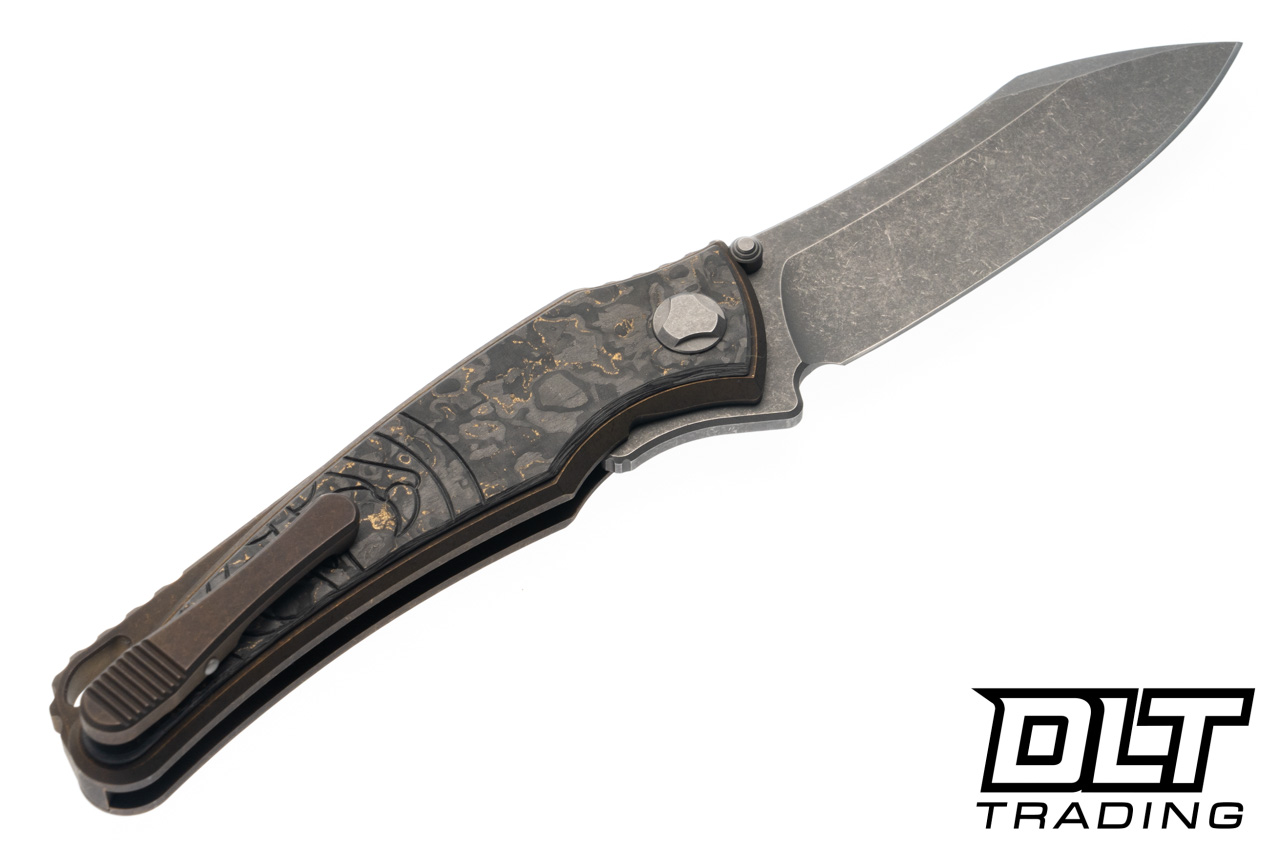 Hawk Knives Talon M390 - Bronze Titanium Handle - Bronze