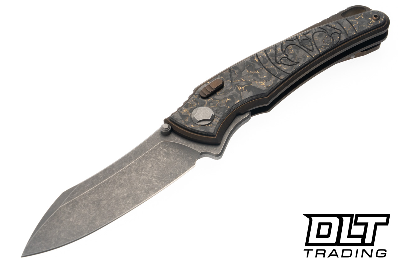 Hawk Knives Talon M390 - Bronze Titanium Handle - Bronze