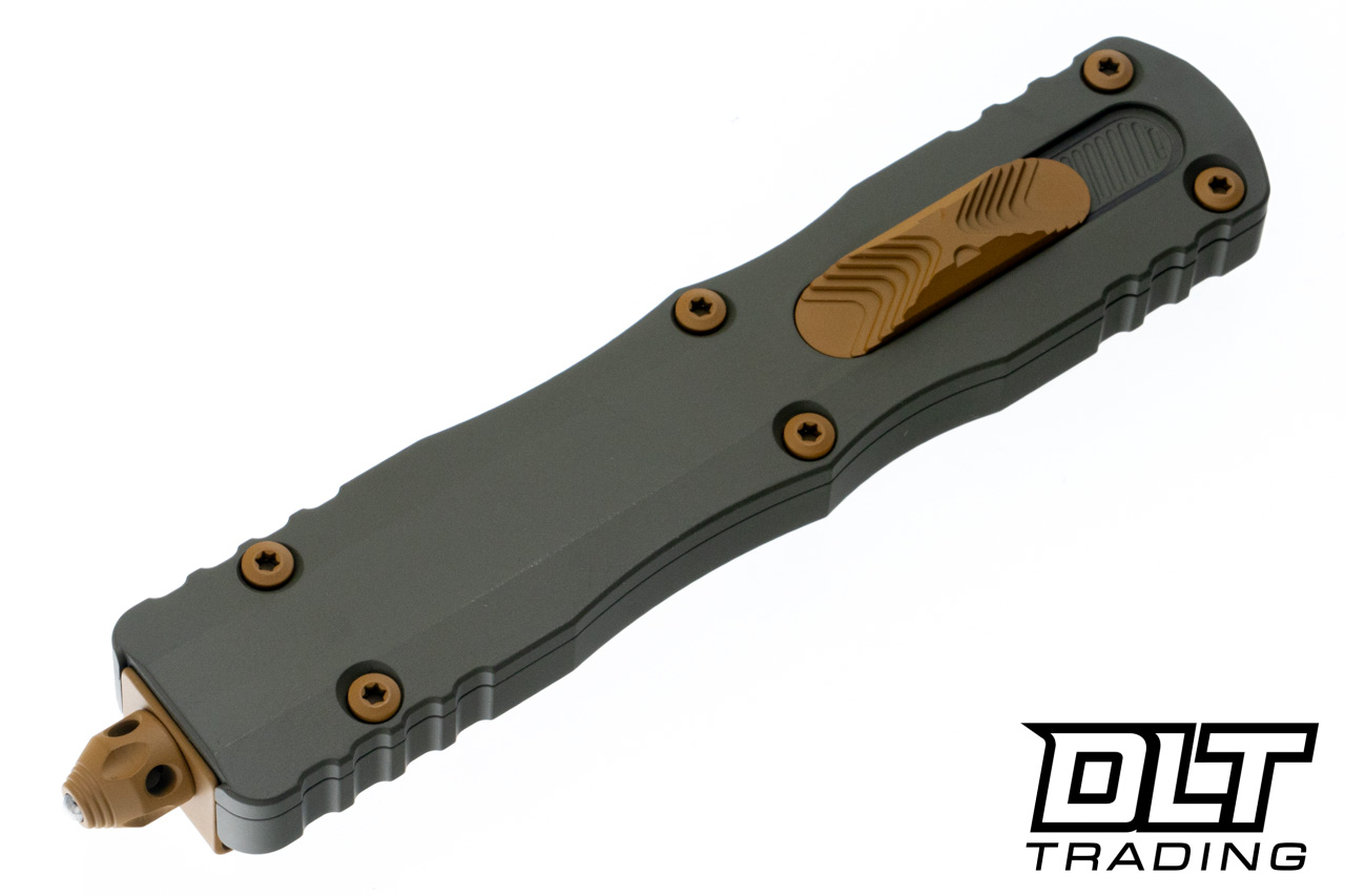 Microtech Dirac Delta D/E - Moss Green Handle - Cerakote Blade