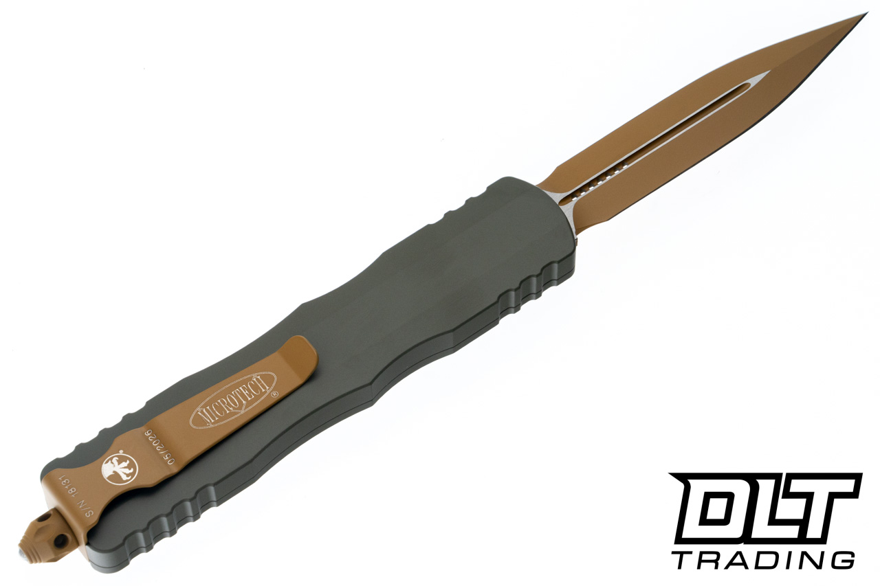 Microtech Dirac Delta D/E - Moss Green Handle - Cerakote Blade