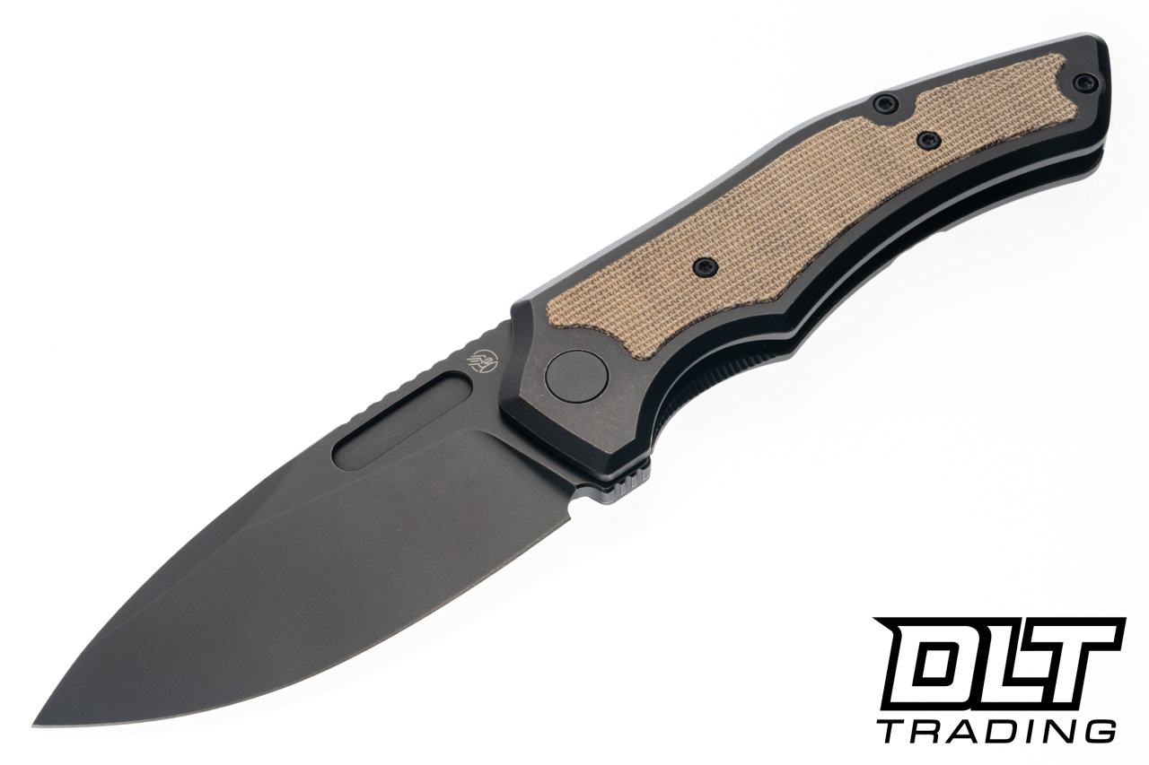 Griffin Scout F3.5 - Blackwash Titanium - Natural Micarta Inlay