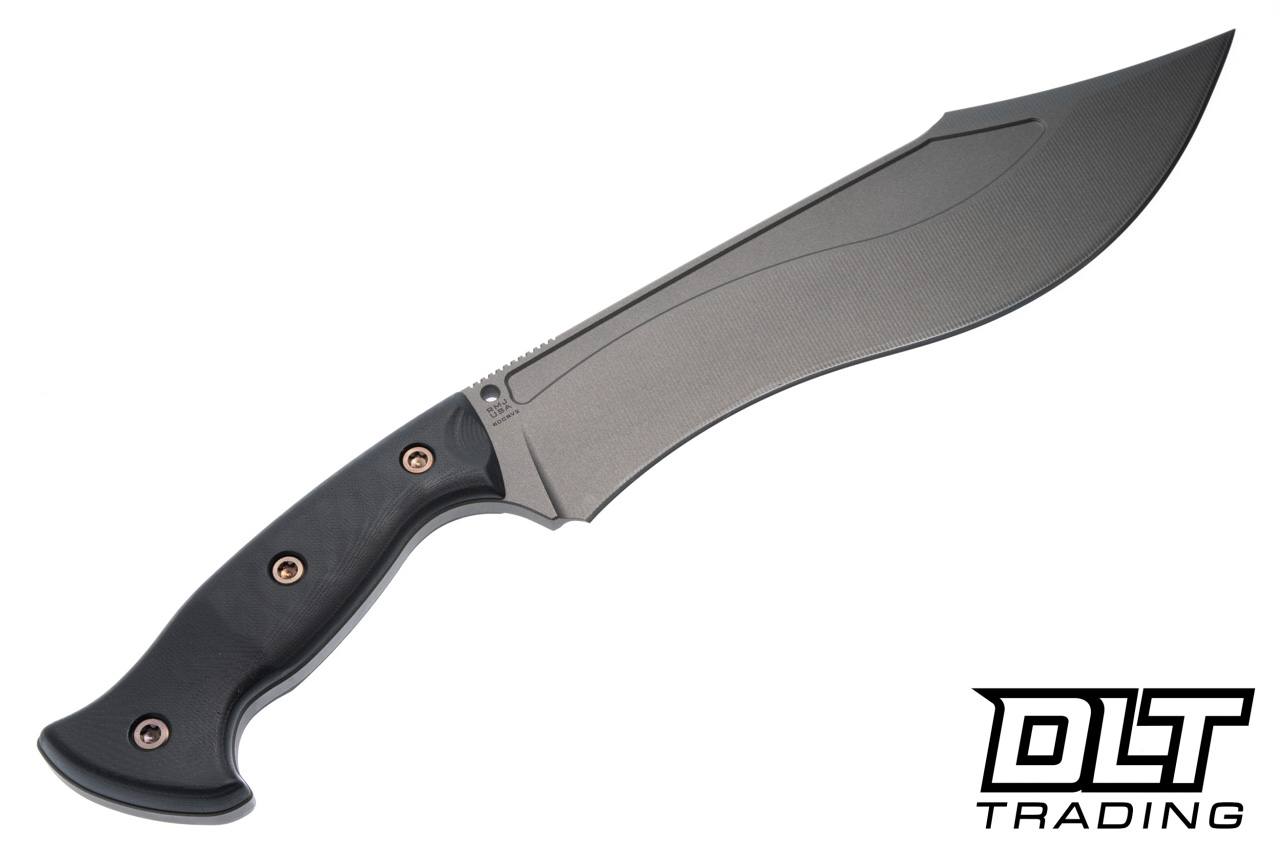 RMJ Tactical Sapper - 80CrV2 Tungsten Cerakote - Black G-10 - DLT