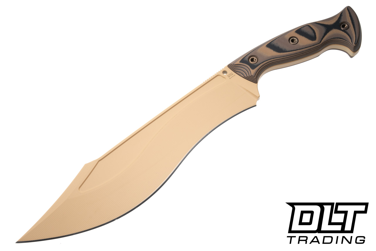 RMJ Tactical Sapper - 80CrV2 Sabre Sand Cerakote - Hyena Brown G