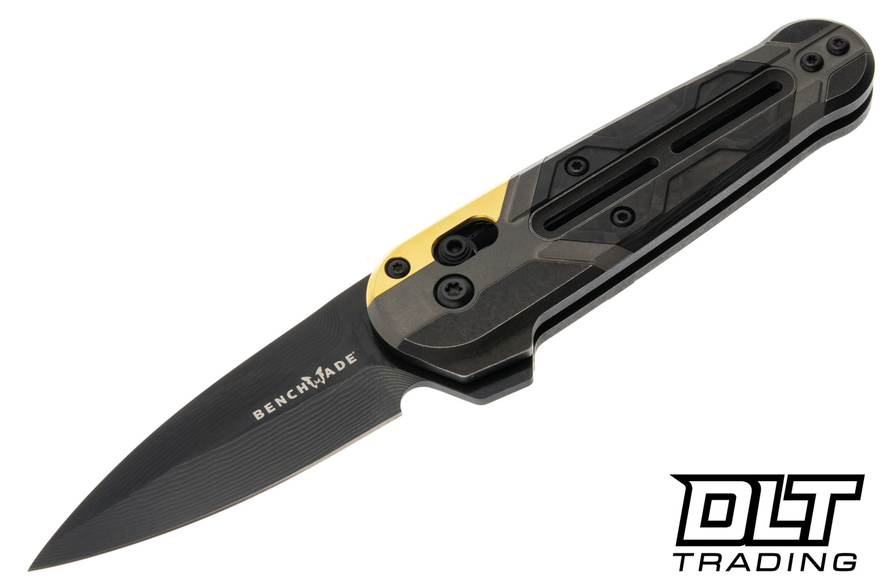 Benchmade Gold Class Lowden - Marbled Carbon Fiber - Gold Plated