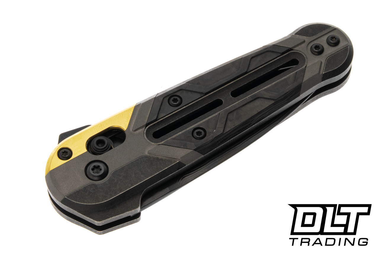 Benchmade Gold Class Lowden - Marbled Carbon Fiber - Gold Plated