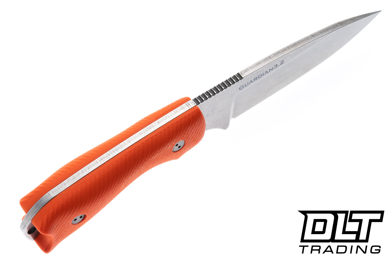 オレンジ色の切手 約3cm Bradford 3.2 MagnaCut - 3D Microtextured Orange G-10 - Sabre Grind