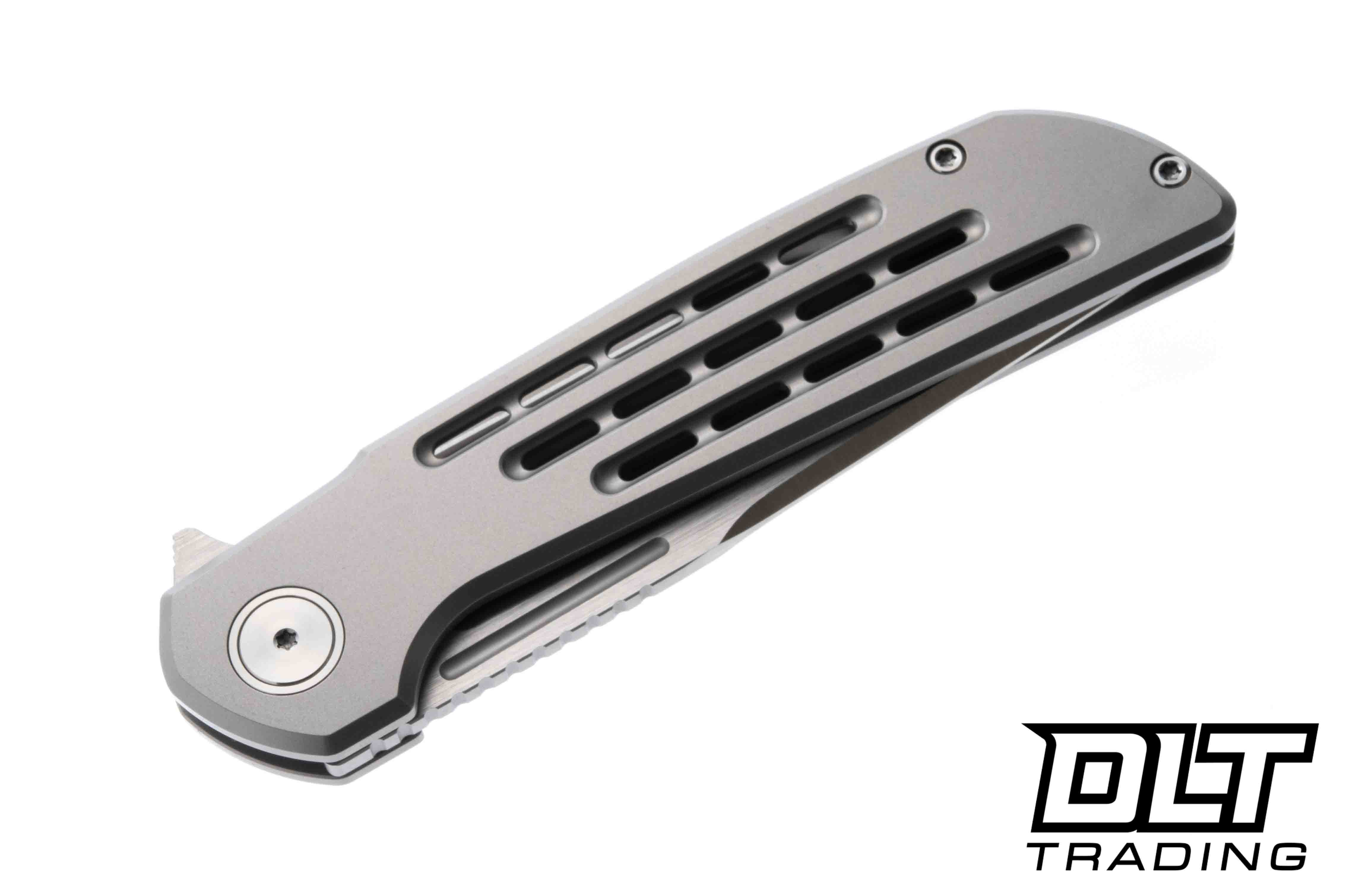 Reate Remedy - Satin Elmax Blade - Bead Blasted Titanium - DLT Trading