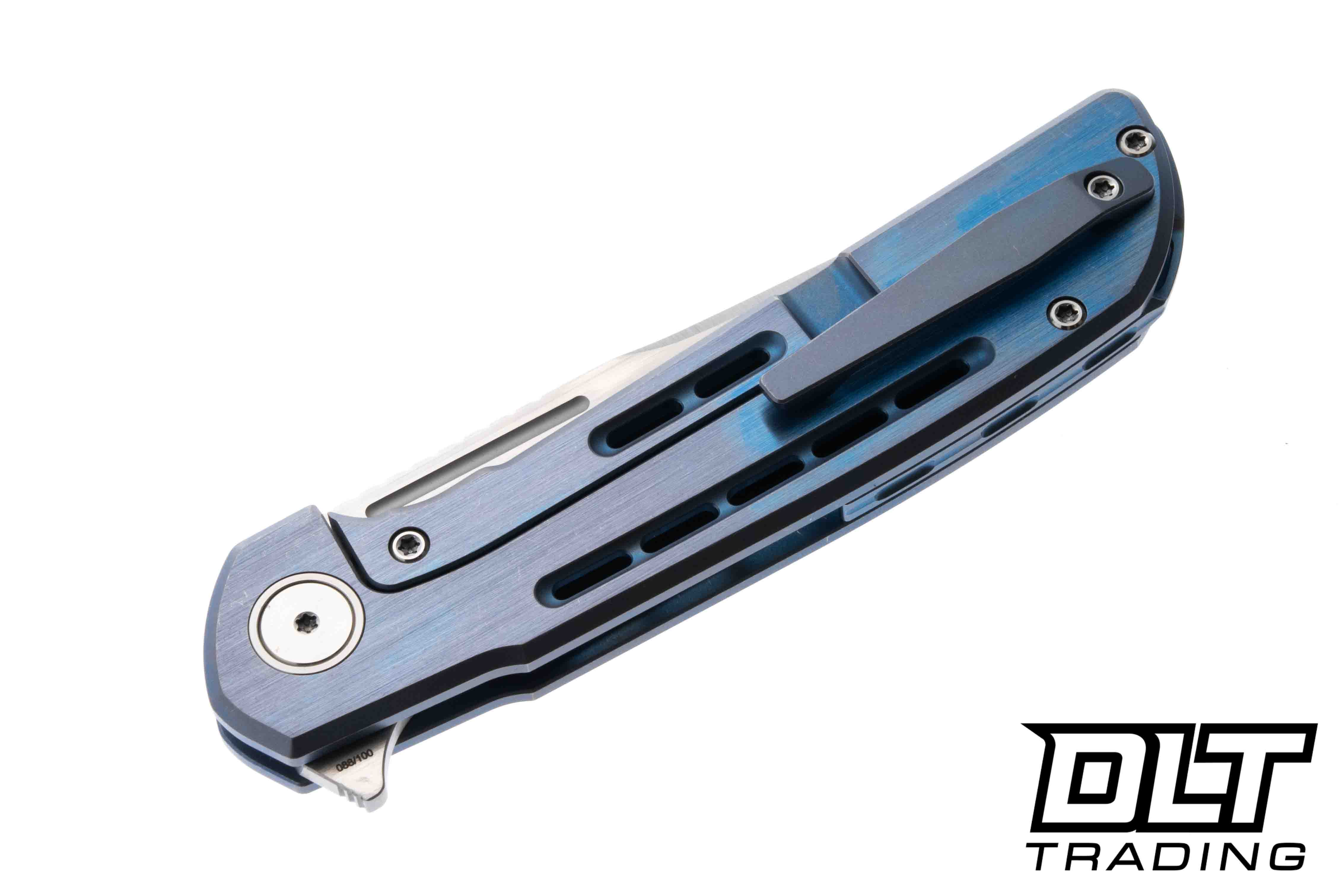 Reate Remedy - Satin Elmax Blade - Blue Satin Titanium - DLT Trading