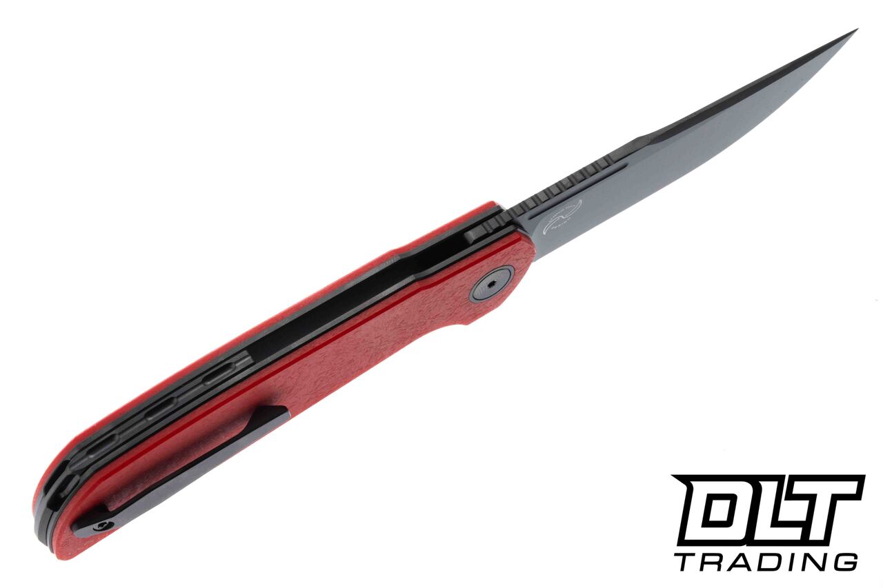 Reate Remedy - Satin DLC Elmax Blade - Red FatCarbon Glass - DLT