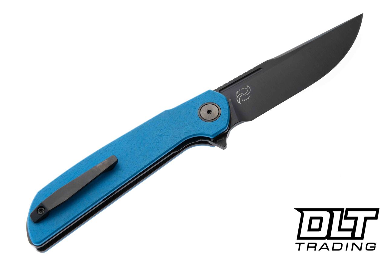 Reate Remedy - Satin DLC Elmax Blade - Blue FatCarbon Glass - DLT