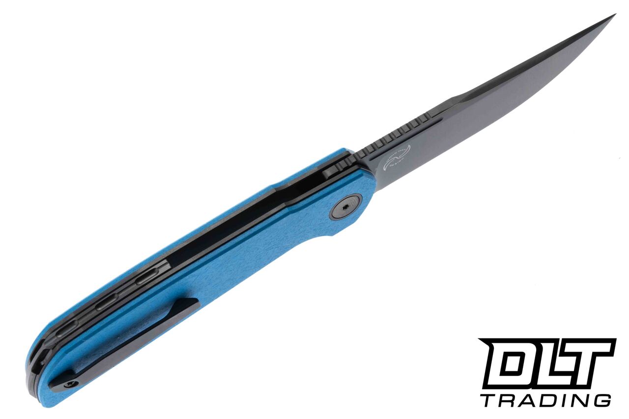 Reate Remedy - Satin DLC Elmax Blade - Blue FatCarbon Glass - DLT