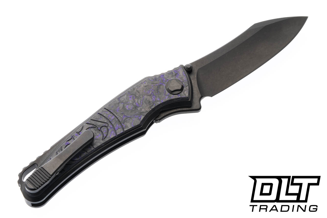 Hawk Talon M390 DLC - DLC Titanium Handle - TechnoCarbo Purple