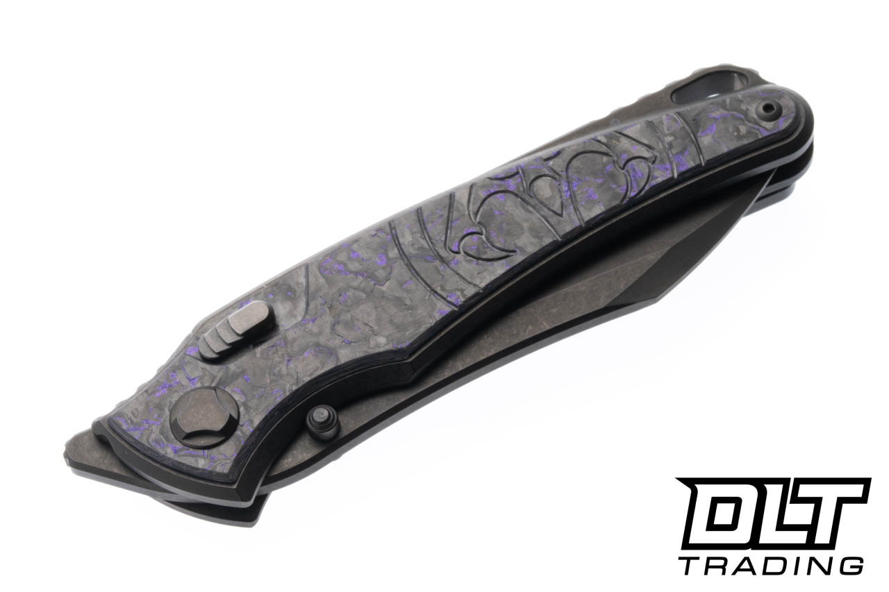 Hawk Talon M390 DLC - DLC Titanium Handle - TechnoCarbo Purple