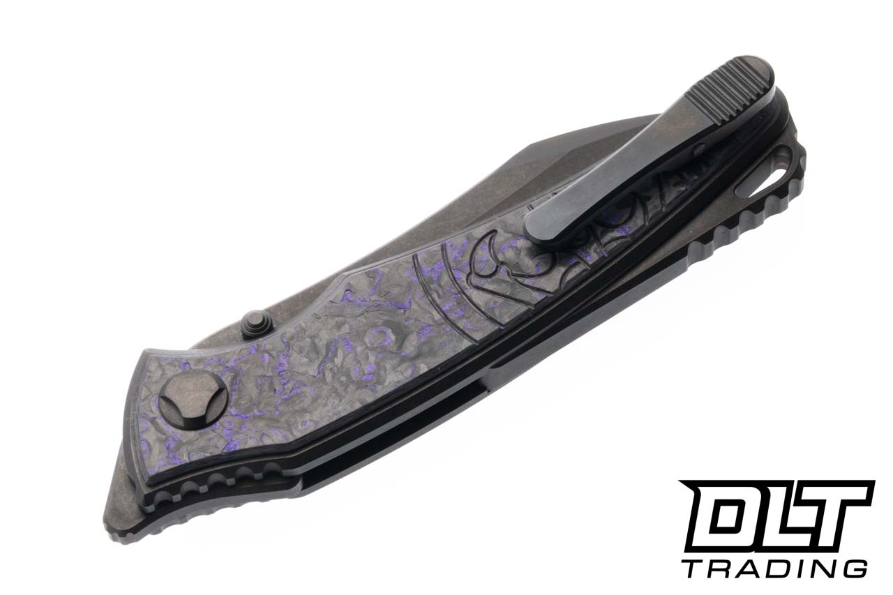 Hawk Talon M390 DLC - DLC Titanium Handle - TechnoCarbo Purple
