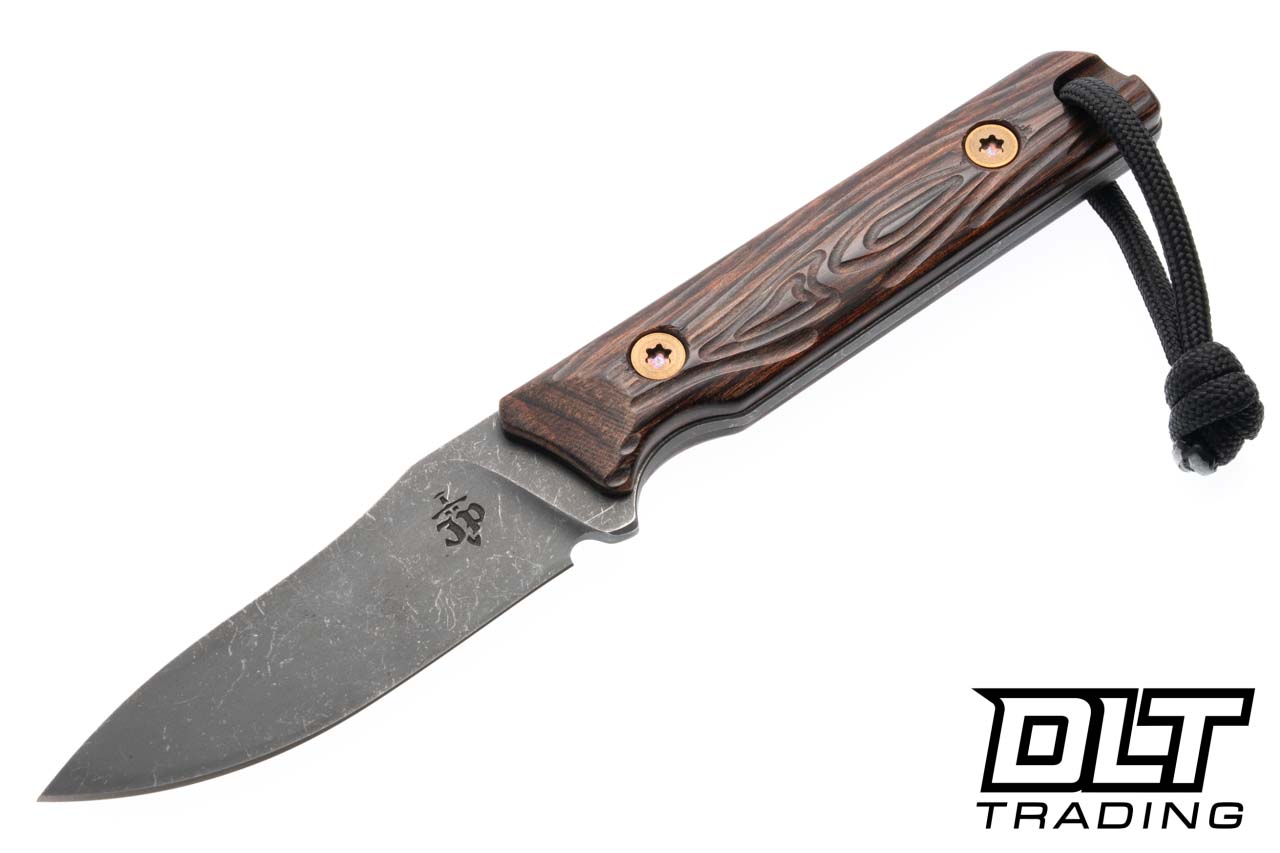 JP Bladesmithing Fang XL AEB-L - Textured Walnut Dymalux Handle