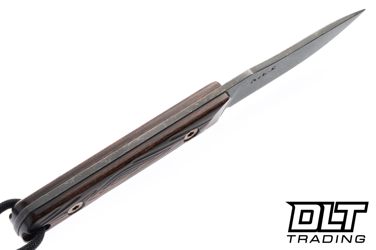 JP Bladesmithing Fang XL AEB-L - Textured Walnut Dymalux Handle