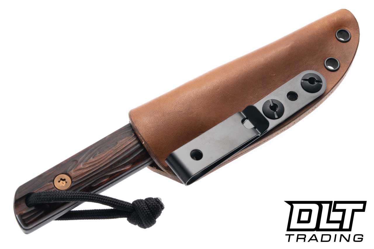 JP Bladesmithing Fang XL AEB-L - Textured Walnut Dymalux Handle