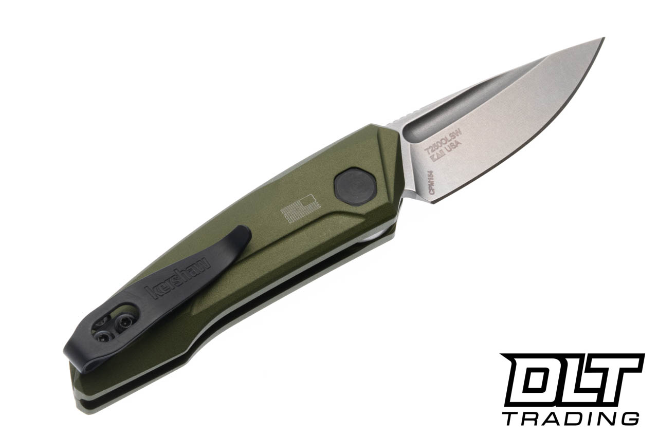 Kershaw Launch 9 Auto - Olive Aluminum - Stonewash CPM-154 Drop