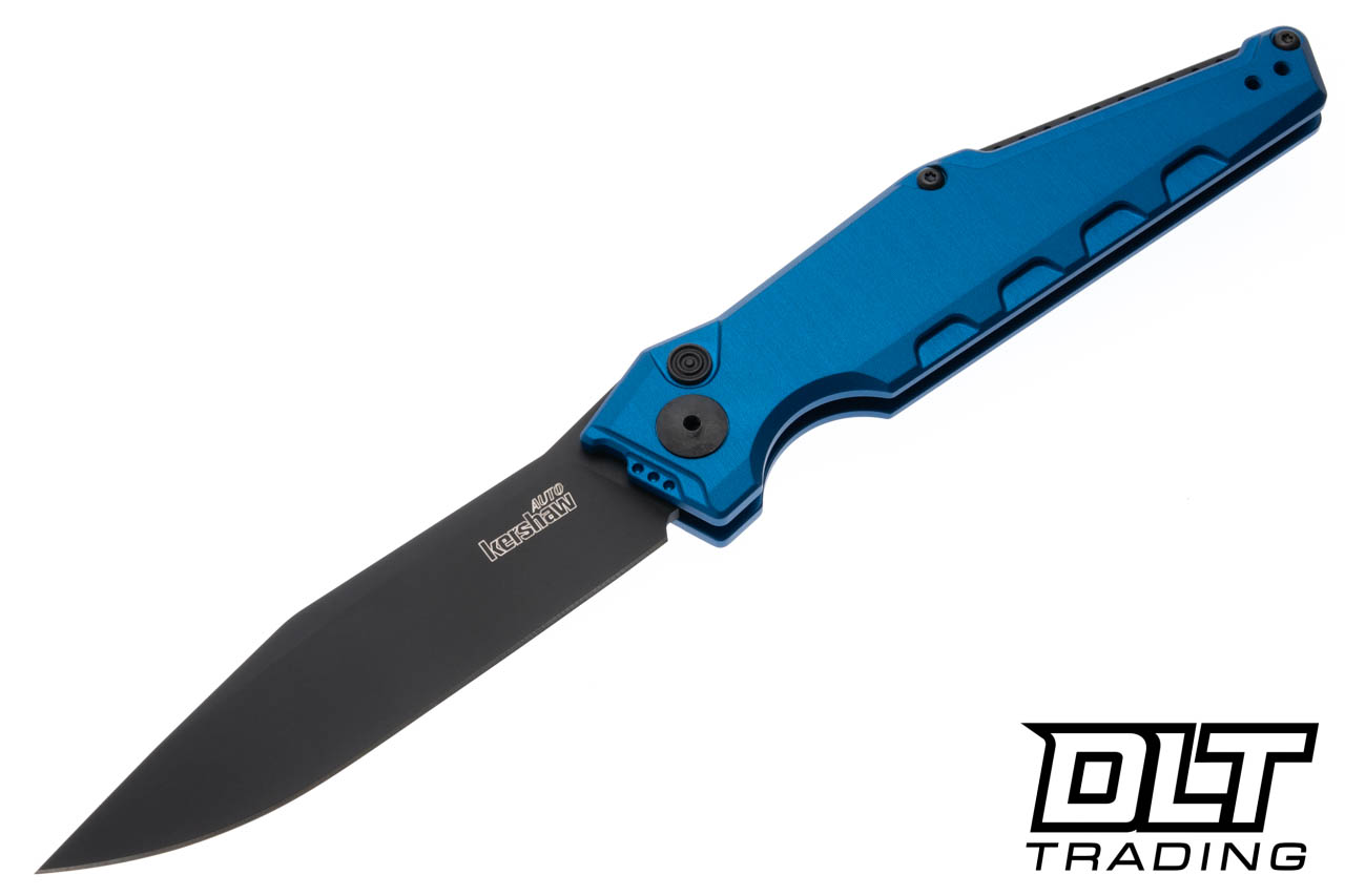 Kershaw Launch 7 - Blue Aluminum - Black CPM-154 Clip Point Blade
