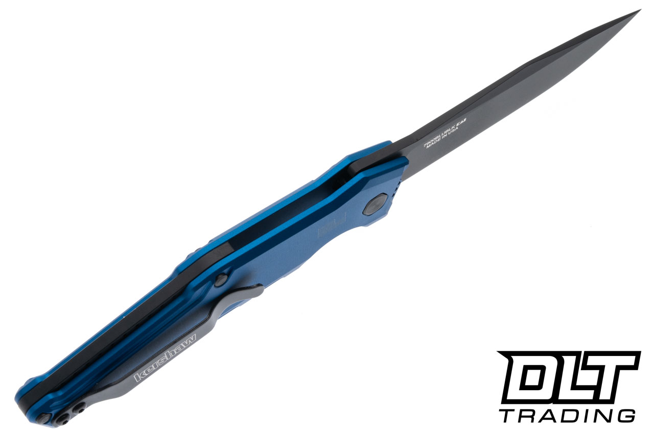 Kershaw Launch 7 - Blue Aluminum - Black CPM-154 Clip Point Blade